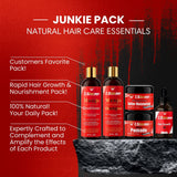 Natural Hair Care Essentials Bundle for Waves & Coarse Hair (Junkie Pack)