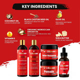 Natural Hair Care Essentials Bundle for Waves & Coarse Hair (Junkie Pack)